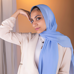 وشاح أزرق وشاح أساسي